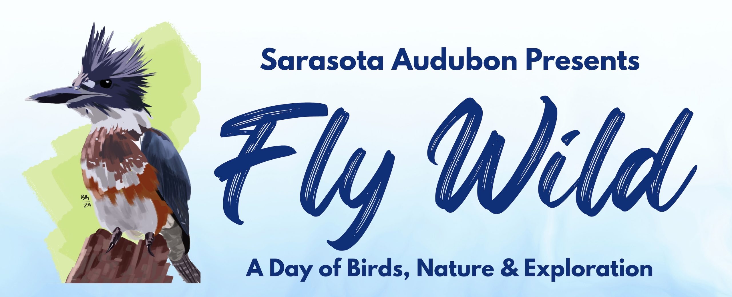 Fly Wild with Sarasota Audubon A Family Day of Birds, Nature and Discovery (24 x 36 in) (4 x 4 in) (Medium Banner (US) (Landscape)) - 1